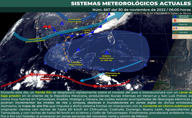 ¡Abrígate!: nuevo fenómeno gélido azotará a la república mexicana