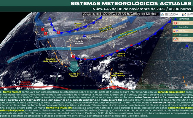 ¡Saca la cobija de tigre!: 2 frentes fríos azotarán a la república mexicana